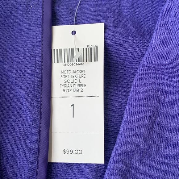 Chico’s Purple Moto Jacket - Picture 5 of 13